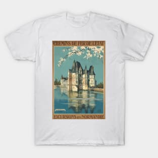 Excursions en Normandie  - Vintage French Railway Travel Poster T-Shirt